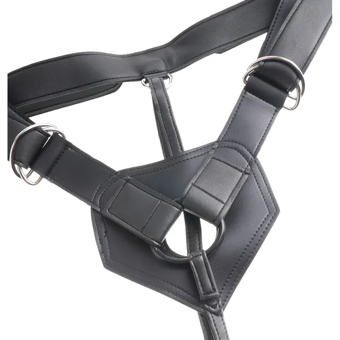 Female Sex Toys Pipe Dreams King Cock Strap On Harness with 8 inch Cock Brown