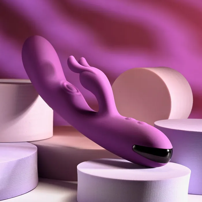 Female Sex Toys Playboy Pleasure Playboy Pleasure BUSY BUNNY Purple 226 cm USB Rechargeable Rabbit Vibrator with Tapping Shaft