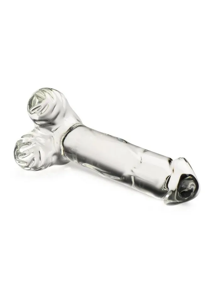 Female Sex Toys Pleasure Crystals Pleasure Crystals Glass Dildo with Balls