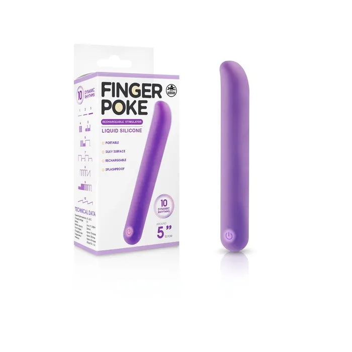 Finger Poke Purple 127 cm USB Rechargeable Bullet Excellent Power Female Sex Toys