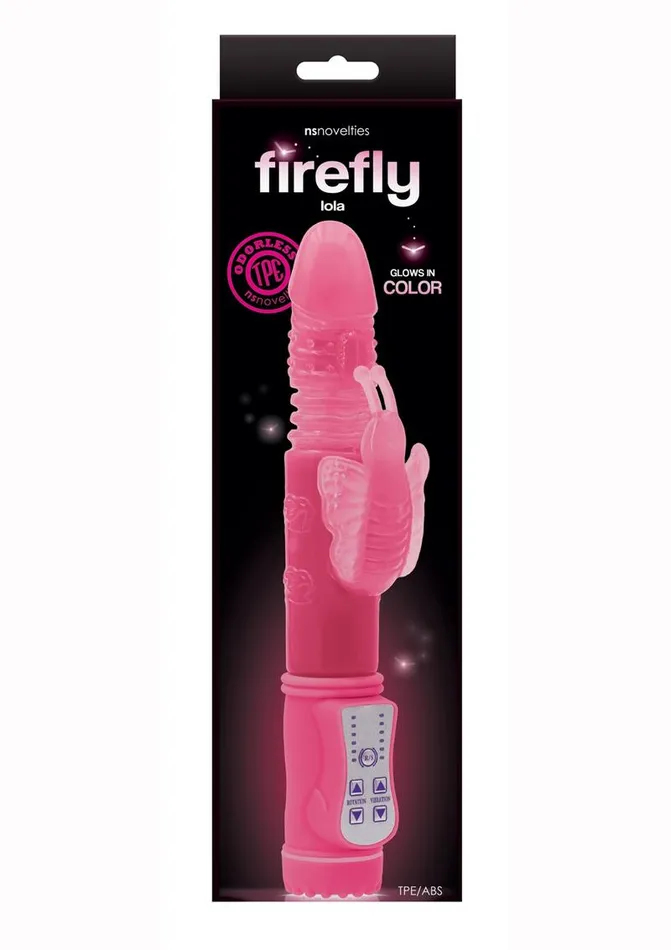 Firefly Lola Glow In The Dark Thrusting and Rotating Rabbit Firefly Vibrators