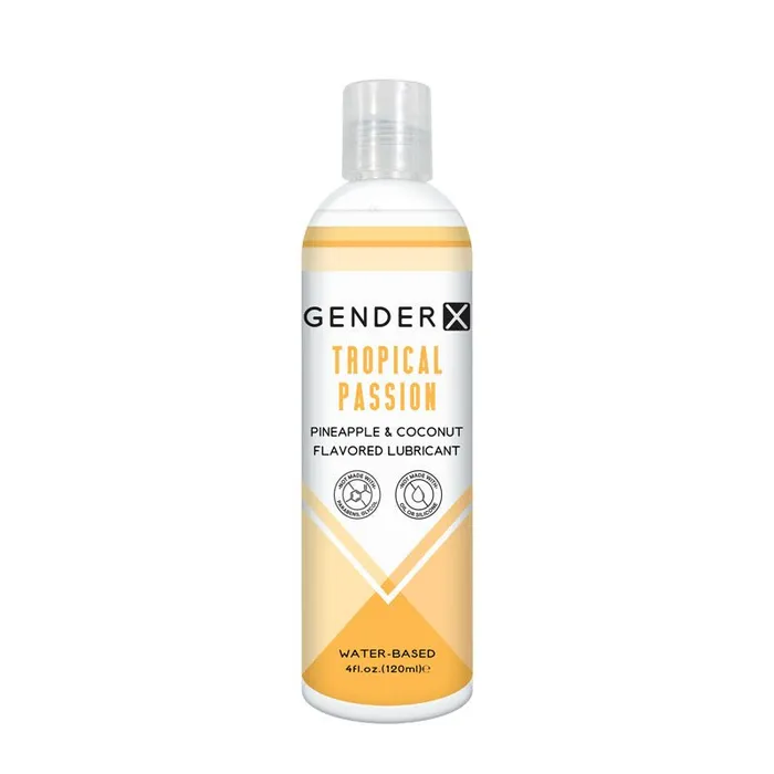 Gender X TROPICAL PASSION Flavoured Lube 120 ml Pineapple Coconut Flavoured Water Based Lubricant 120 ml Bottle Gender X Anal