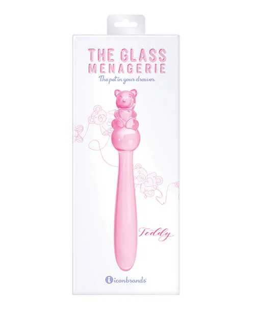 Glass Menagerie Teddy Glass Dildo Pink Icon Brands INC Dildos