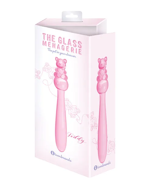 Glass Menagerie Teddy Glass Dildo Pink Icon Brands INC Dildos