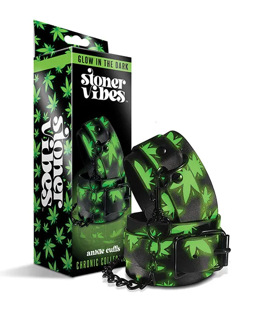 Global Novelties LLC Female Sex Toys Stoner Vibes Glow in the Dark Ankle Cuffs