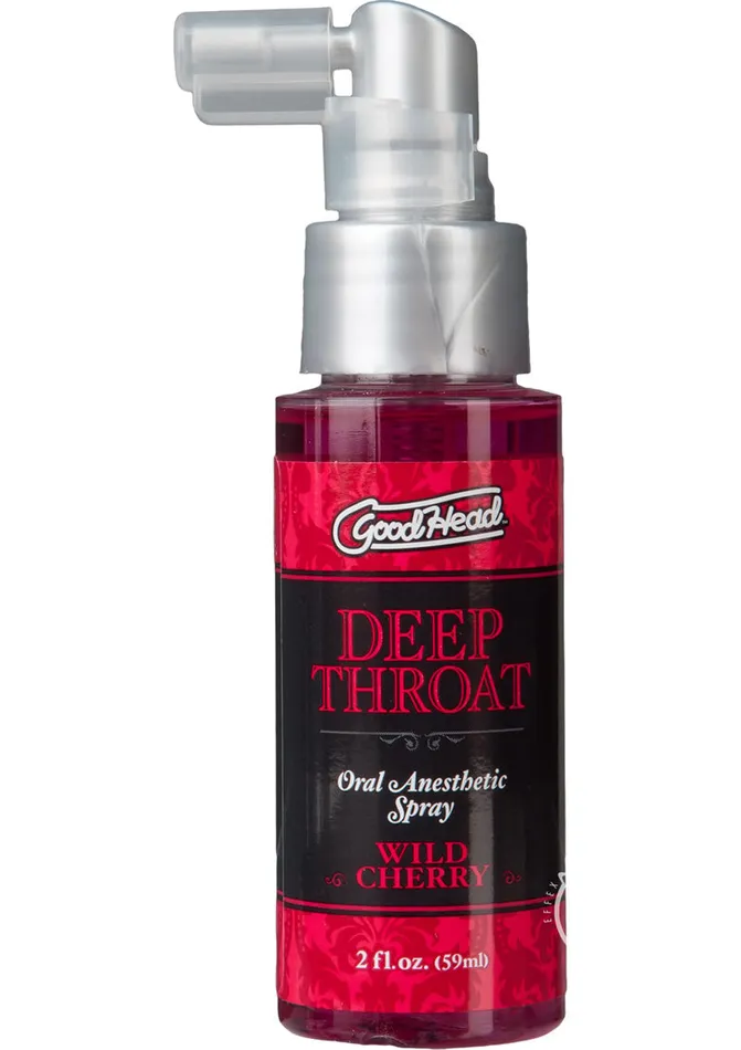 Goodhead Deep Throat Oral Anesthetic Spray Wild Cherry GoodHead Male Sex Toys