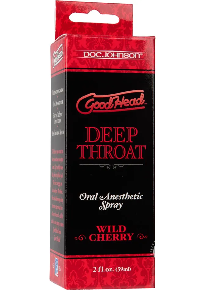 Goodhead Deep Throat Oral Anesthetic Spray Wild Cherry GoodHead Male Sex Toys