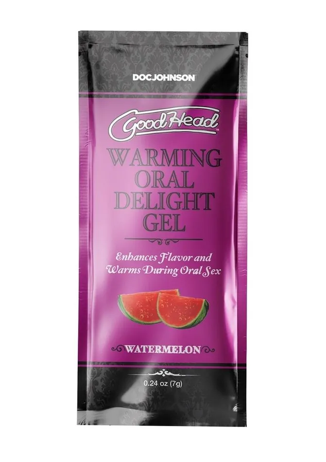 Goodhead Warming Oral Delight Gel 24oz Bulk 48 Pieces Watermelon GoodHead Enhancers