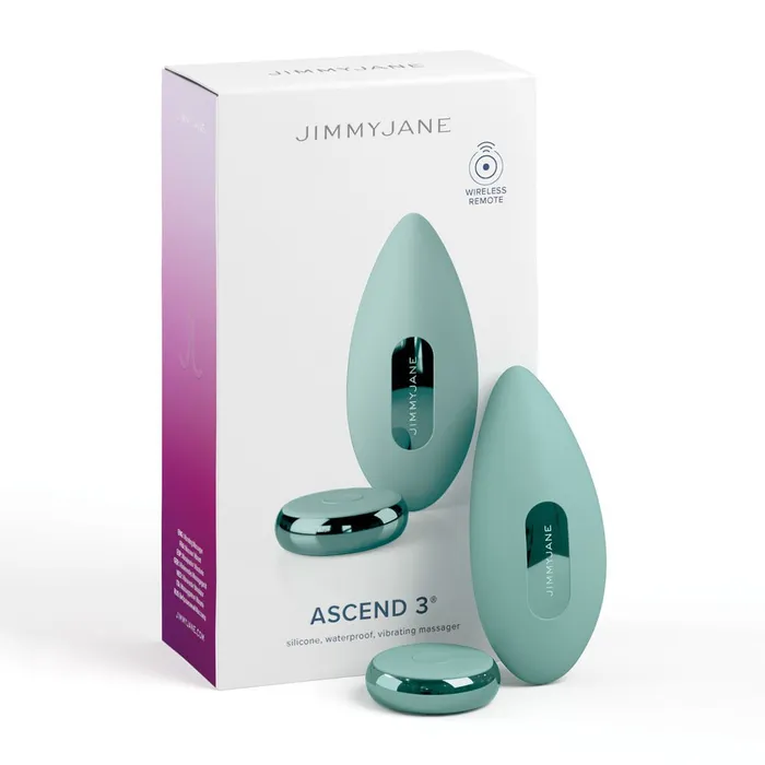 JimmyJane Ascend 3 Teal 9 cm USB Rechargeable Stimulator with Wireless Remote JimmyJane Female Sex Toys