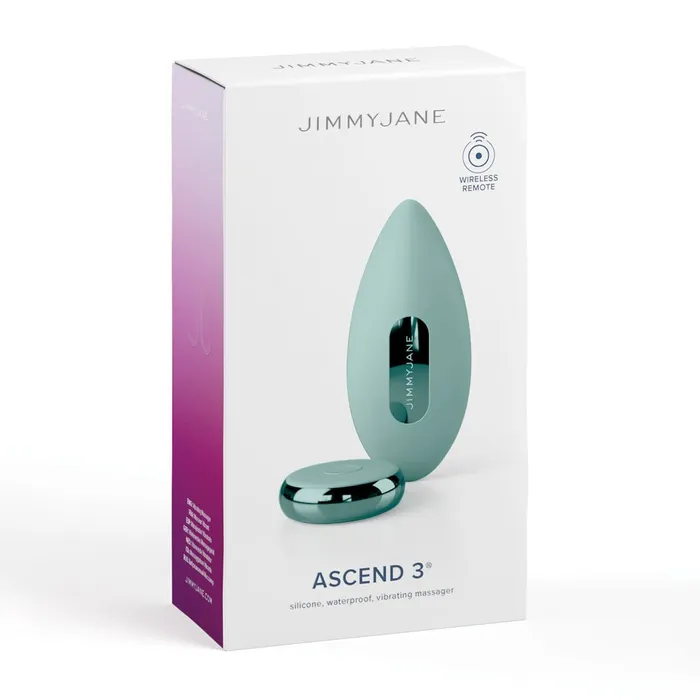 JimmyJane Ascend 3 Teal 9 cm USB Rechargeable Stimulator with Wireless Remote JimmyJane Female Sex Toys