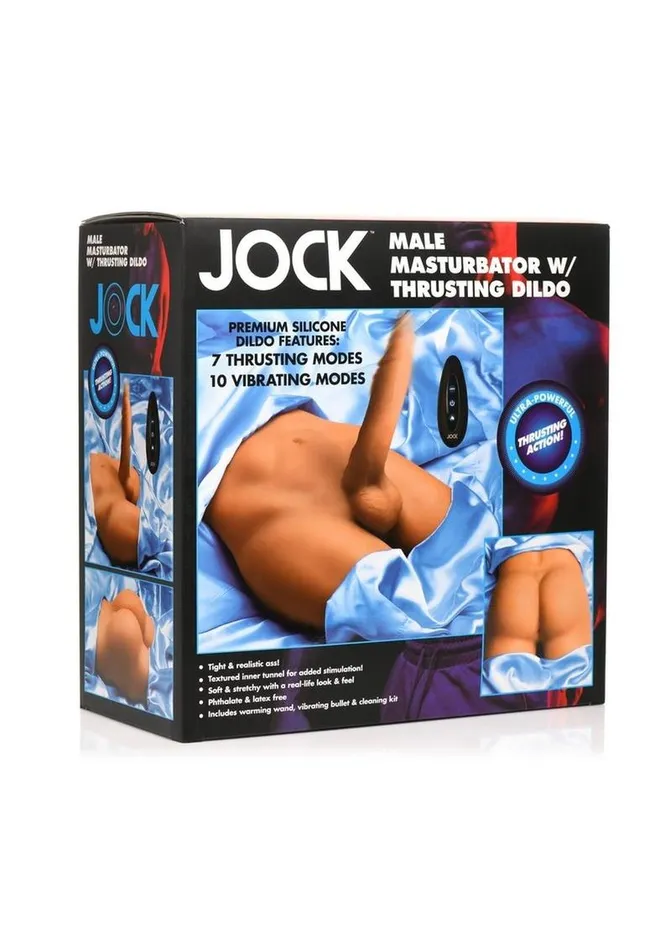 Jock Male Masturbator with Thrusting Dildo Jock Male Sex Toys