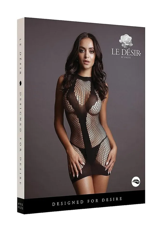 Le Desir Female Sex Toys Le Desir Net Contrast Mini Dress