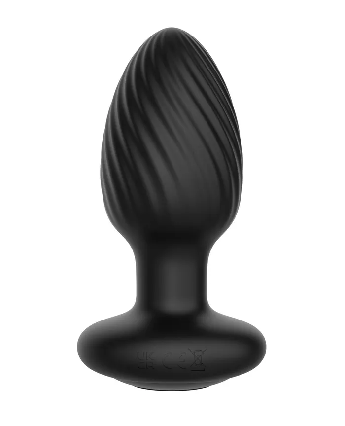 Libertybelle Marketing Nexus Tornado Rotating Vibrating Large Butt Plug wRemote Black Anal