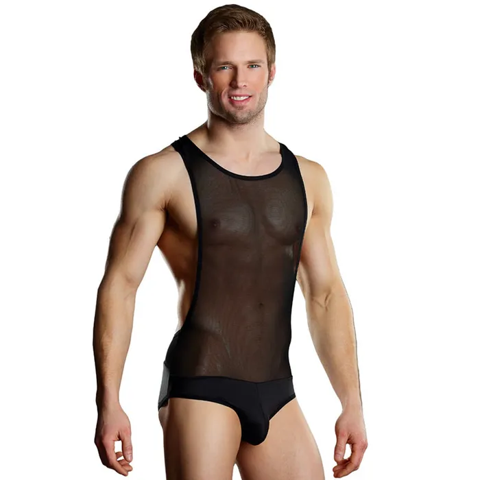 Male Power Anal Male Power SheerSpandex Singlet Black LXL