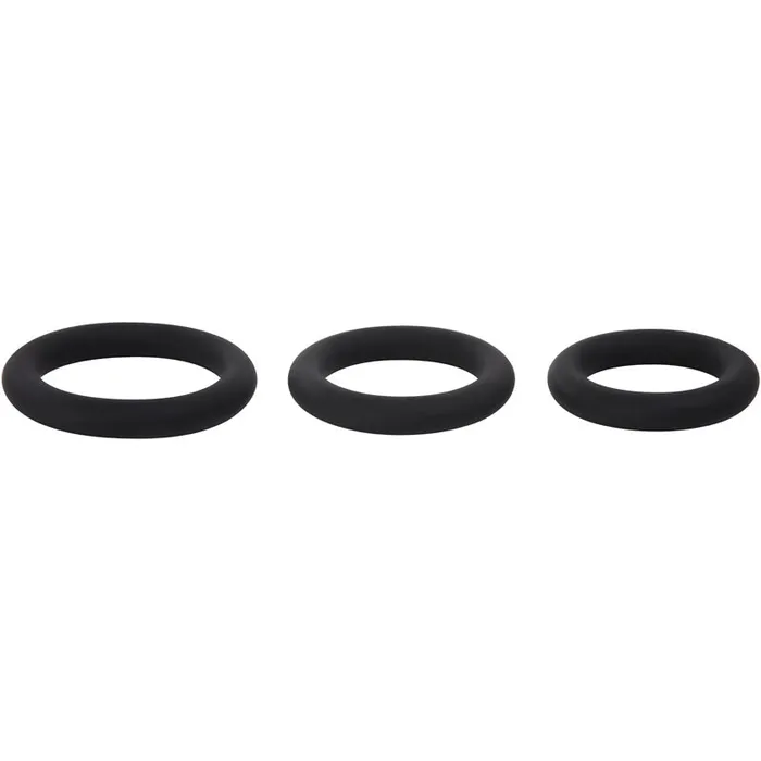 Male Sex Toys Adam Eve Silicone Penis Ring Set Black Cock Rings Set of 3 Sizes Adam Eve