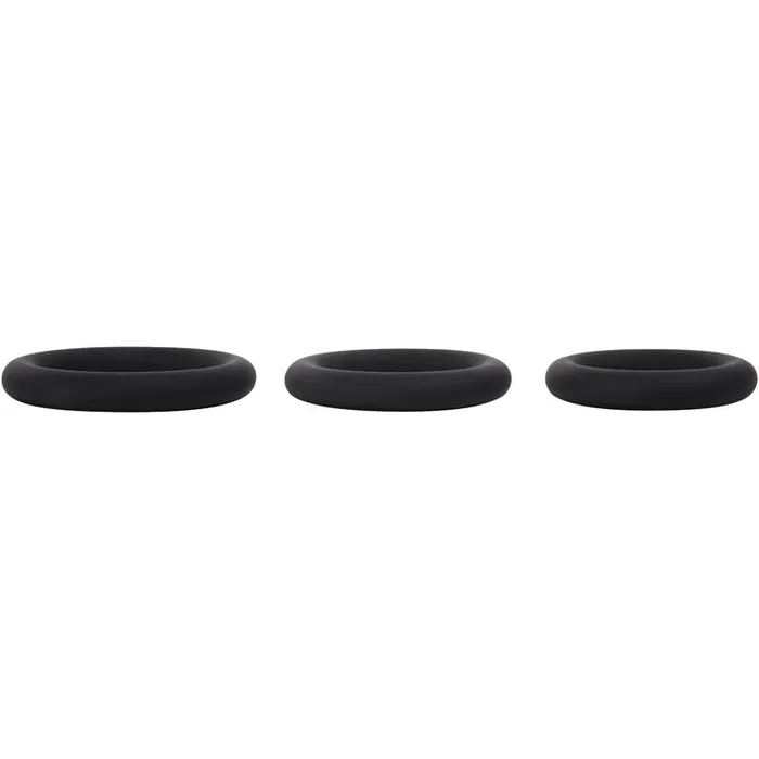 Male Sex Toys Adam Eve Silicone Penis Ring Set Black Cock Rings Set of 3 Sizes Adam Eve