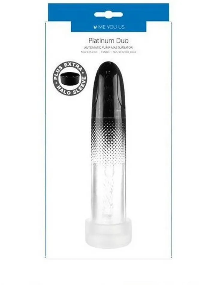 Male Sex Toys ME YOU US Platinum Duo Automatic Penis Pump Rechargeable Masturbator Me You Us