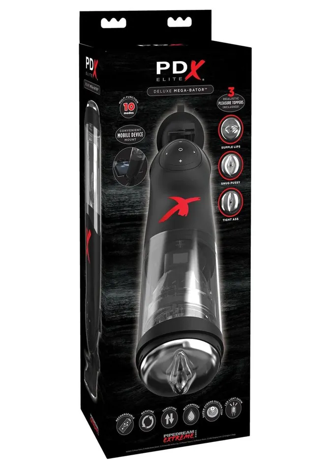 Male Sex Toys Pipedream Extreme Elite Rechargeable Deluxe MegaBator Masturbator PDX Elite