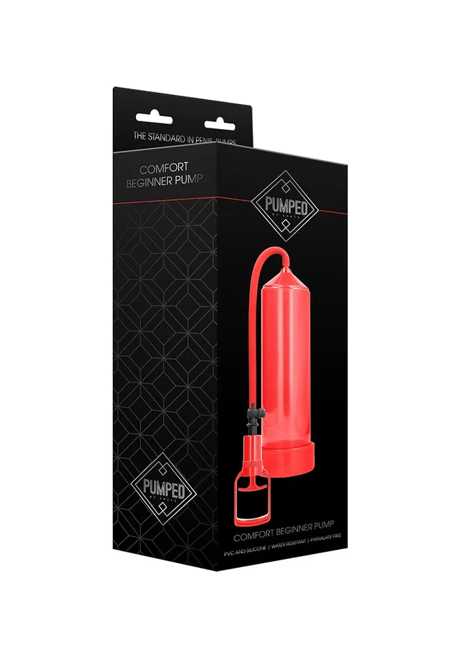 Male Sex Toys Shots Pumped Comfort Beginner Pump Red