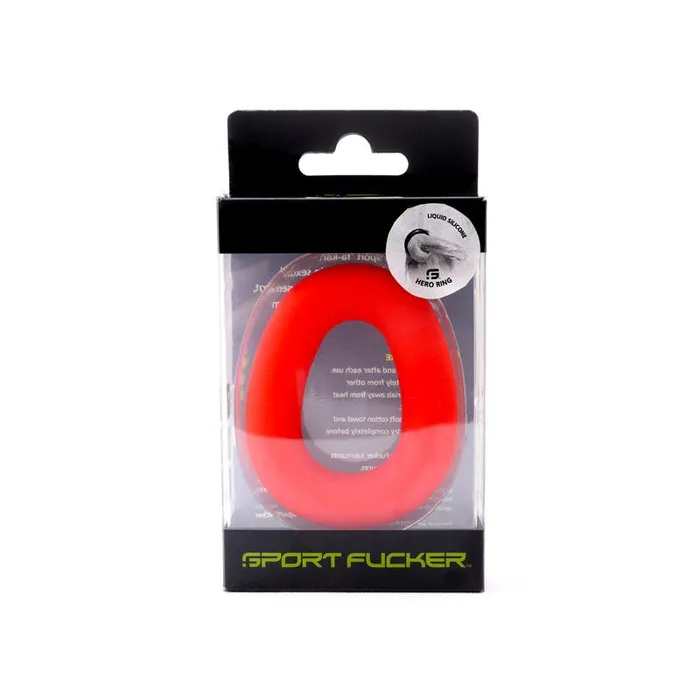 Male Sex Toys Sport Fucker Sport Fucker Hero Ring Red Red Cock Ring