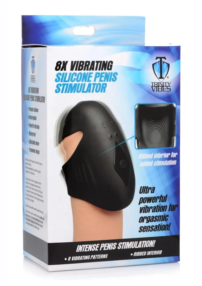 Male Sex Toys Trinity Men Trinity Men 8x Vibrating Silicone Rechargeable Penis Sleeve