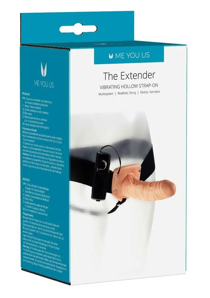 Me You Us Female Sex Toys ME YOU US The Extender Hollow Vibrating StrapOn