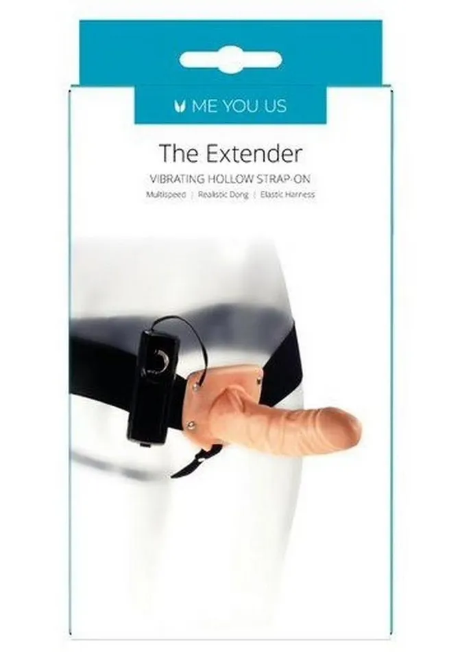 Me You Us Female Sex Toys ME YOU US The Extender Hollow Vibrating StrapOn