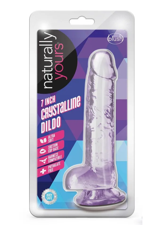 Naturally Yours Dildos Naturally Yours Crystalline Dildo 7in Amethyst