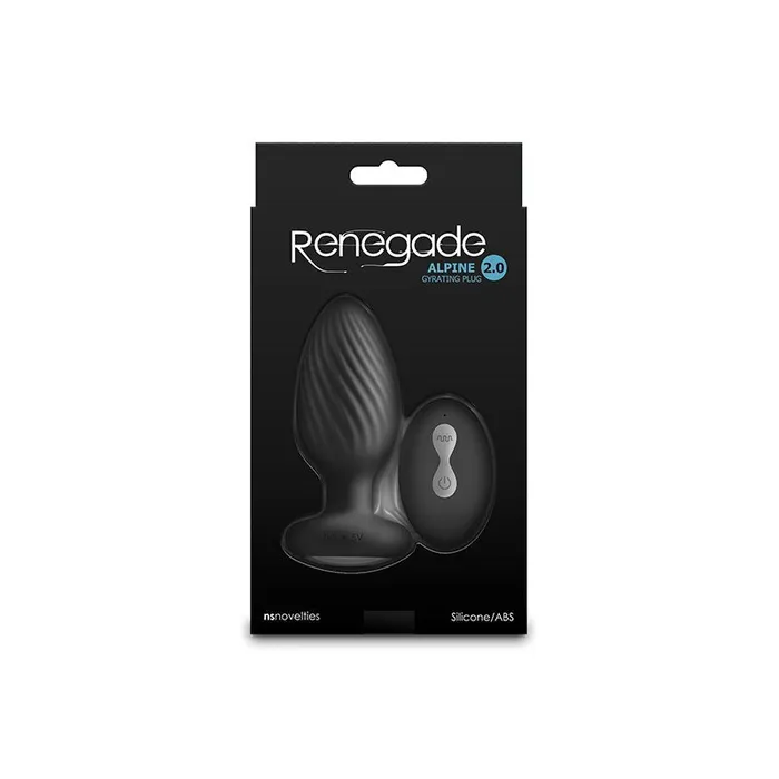 NS Novelties Male Sex Toys Renegade Alpine 20 107 cm USB Rechargeable Gyrating Anal Plug with Remote