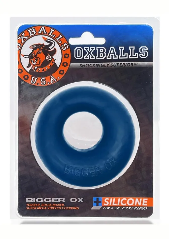 Oxballs Male Sex Toys Oxballs Bigger Ox Silicone Cock Ring Space Blue Ice