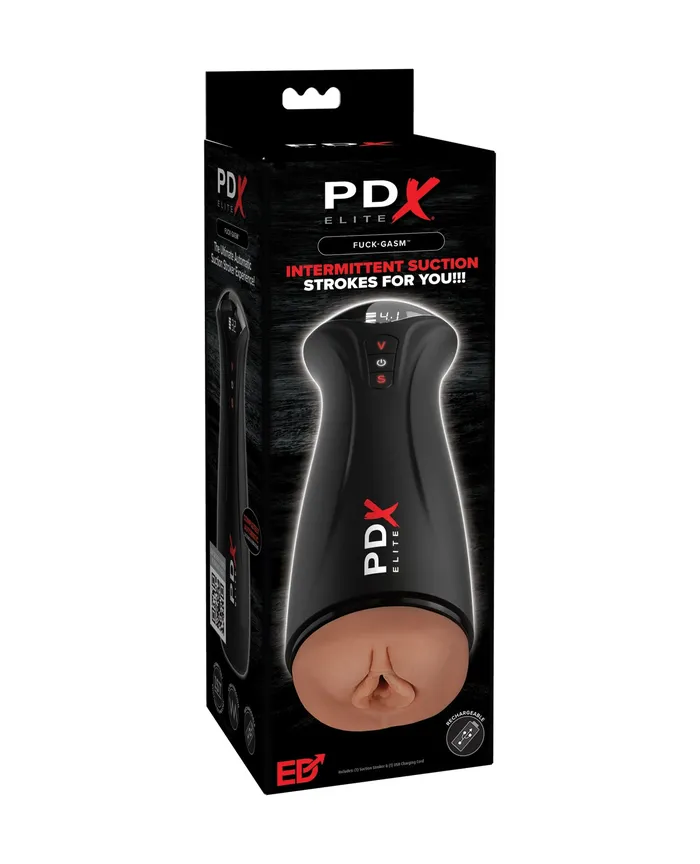 Pdx Brands Male Sex Toys PDX Elite Fuck Gasm Pussy Stroker Brown