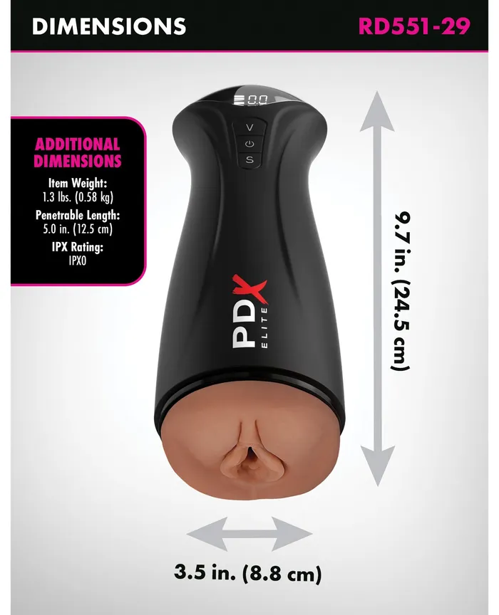 Pdx Brands Male Sex Toys PDX Elite Fuck Gasm Pussy Stroker Brown