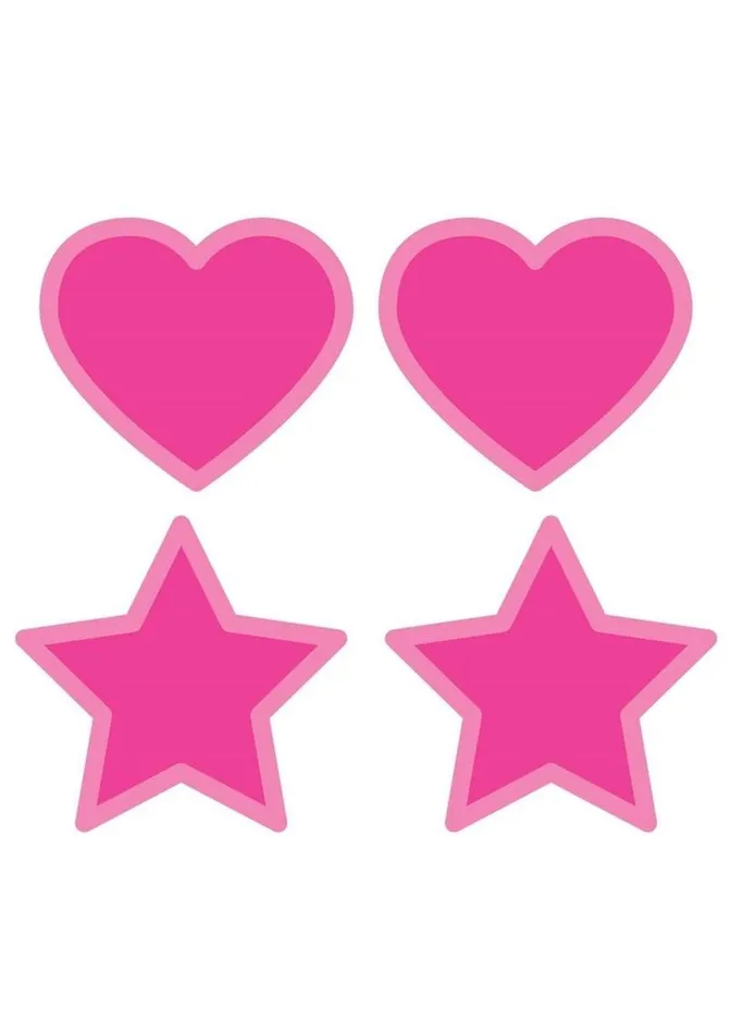 Peekaboo Glow In The Dark Hearts and Stars Pasties PEEKABOO Dildos