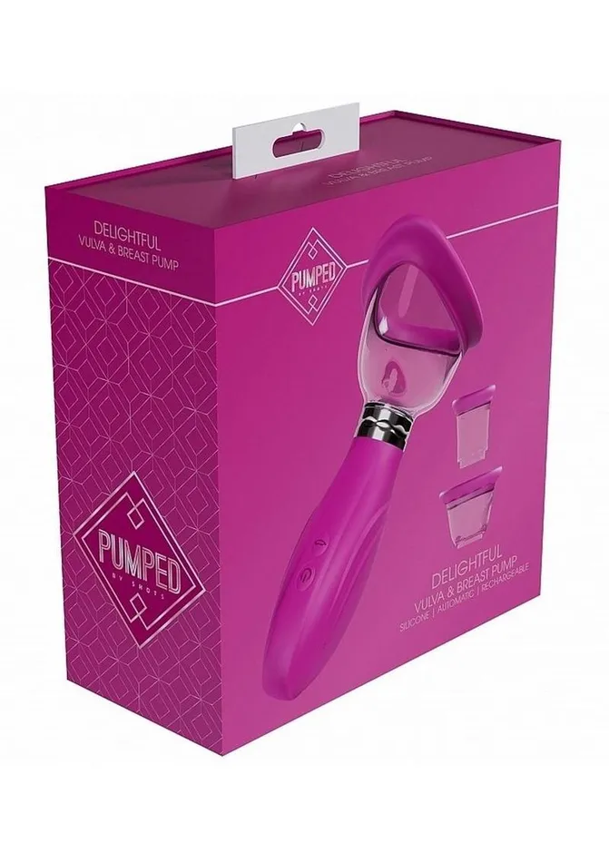 Pumped Pumped Delightful Automatic 5 Speed Silicone Rechargeable Vulva Clitoral Nipple and Breast Pump Female Sex Toys