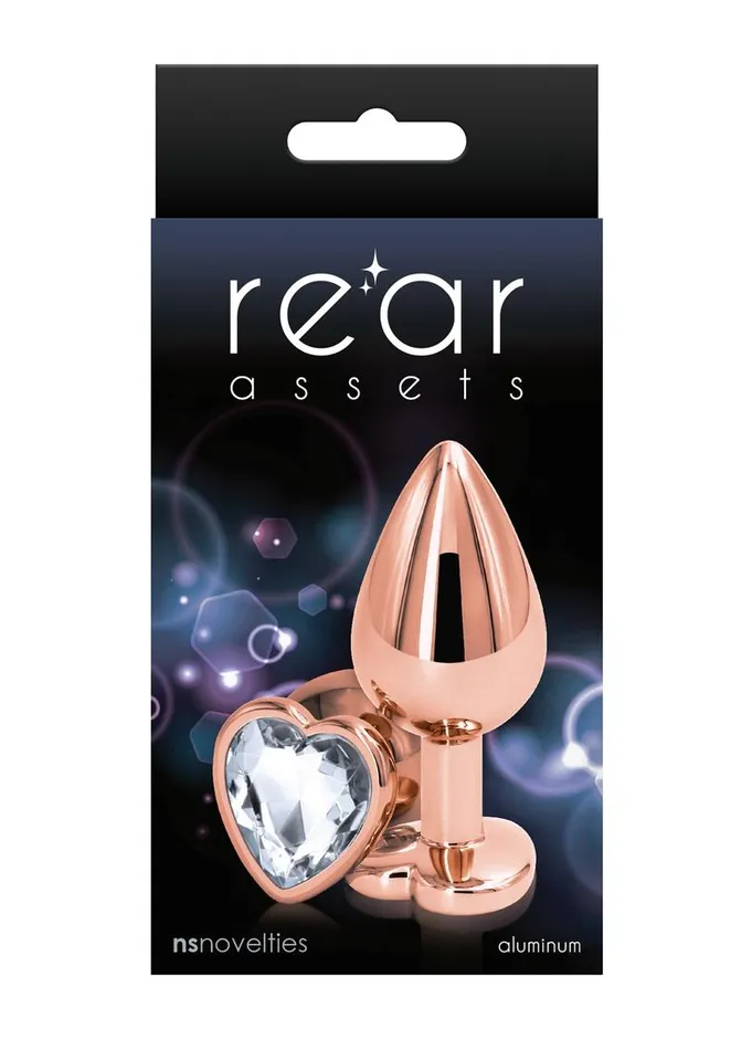 Rear Assets Rear Assets Rose Gold Heart Anal Plug Anal