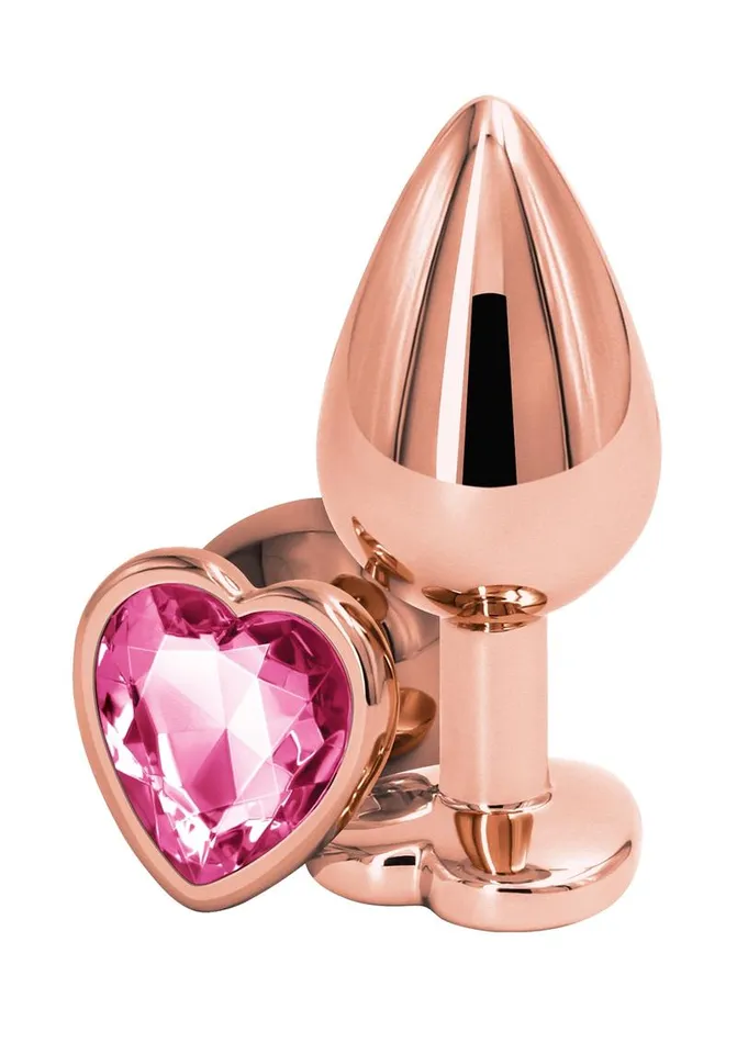 Rear Assets Rear Assets Rose Gold Heart Anal Plug Anal