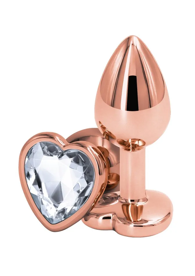 Rear Assets Rear Assets Rose Gold Heart Anal Plug Anal