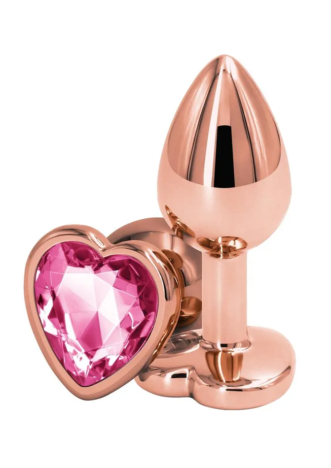 Rear Assets Rear Assets Rose Gold Heart Anal Plug Anal