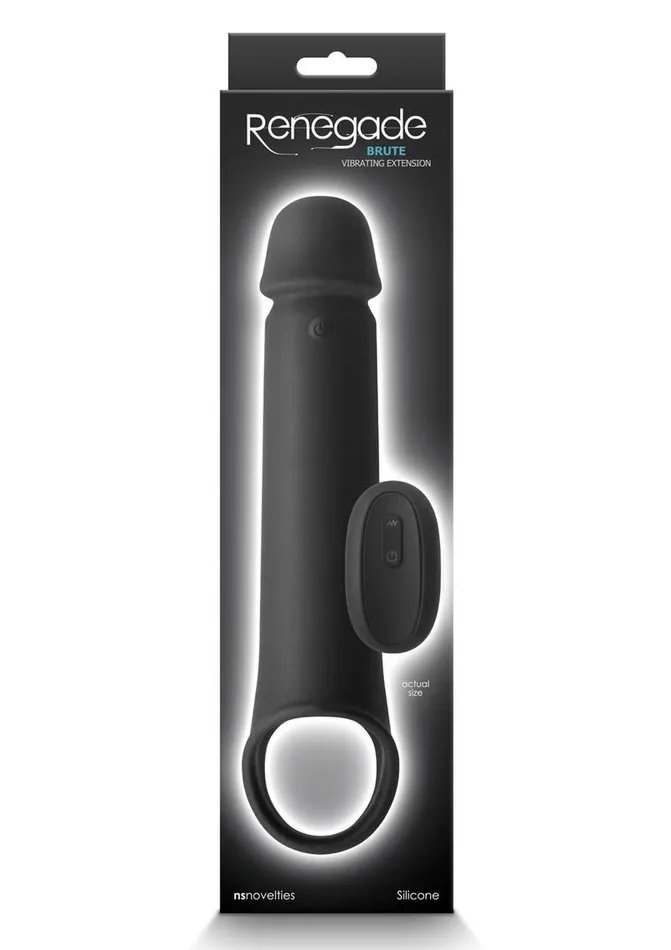 Renegade Male Sex Toys Renegade Brute Rechargeable Silicone Vibrating Penis Extention