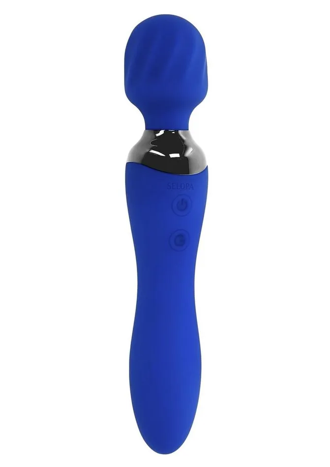 Selopa Vibrators Selopa Blue Belle Silicone Rechargeable Dual End Vibrating Wand