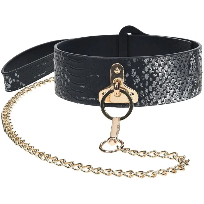 Shots Toys Couples OUCH Florence Collection Collar with Leash Black Restraint