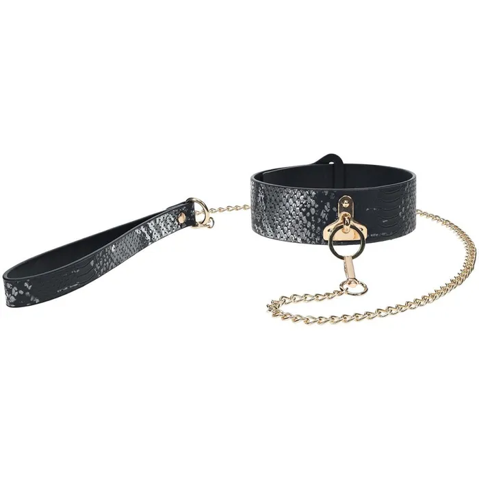 Shots Toys Couples OUCH Florence Collection Collar with Leash Black Restraint