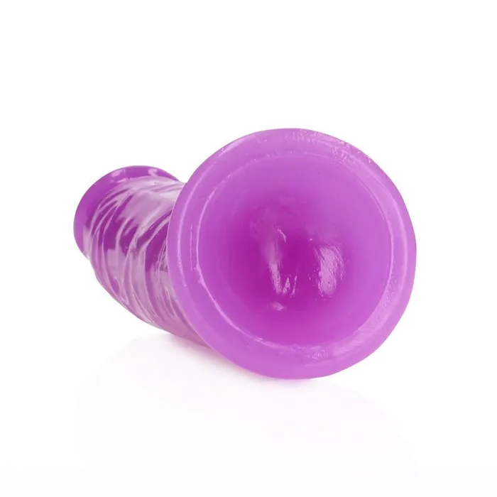 Shots Toys Dildos REALROCK 155 cm Slim Glow in the Dark Neon Purple Glow in Dark Purple 155 cm 6 Dong