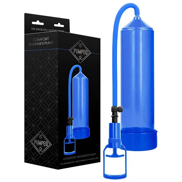 Shots Toys Male Sex Toys Pumped Comfort Beginner Pump Blue Penis Pump