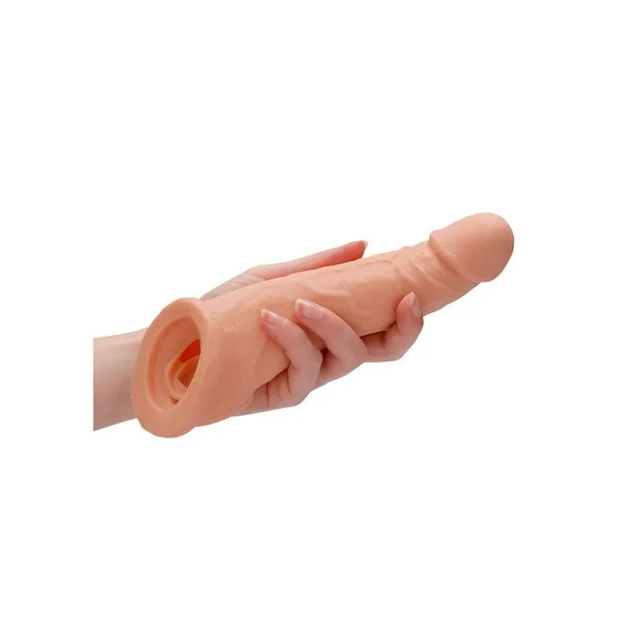 Shots Toys Male Sex Toys REALROCK 8 Realistic Penis Extender with Rings