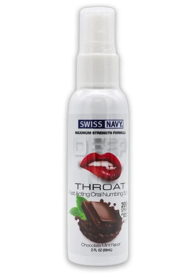 Swiss Navy Deep Throat Spray Chocolate Mint Swiss Navy Male Sex Toys