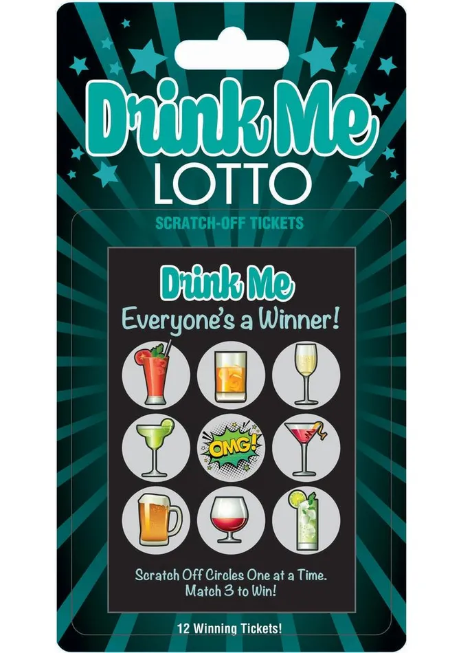 Vibrators Drink Me Lotto Scratch Off Tickets Adult Party and Games