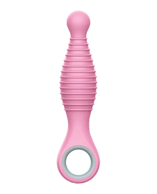 Vibrators Rock Candy Toys LLC Rock Candy Sweet Cheeks Tapered Anal Vibe Pink