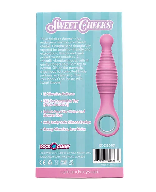 Vibrators Rock Candy Toys LLC Rock Candy Sweet Cheeks Tapered Anal Vibe Pink