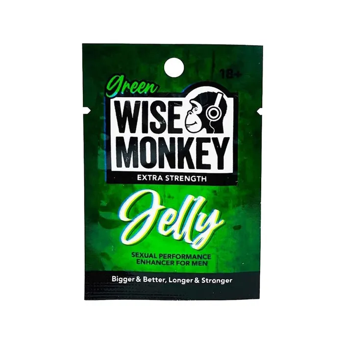 Vibrators Wise Monkey Wise Monkey Green Jelly Sachet 1pk